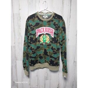 HIGHLY UNDRTD Men's Casual Kush All Over Graphic Print Pullover  Size Large